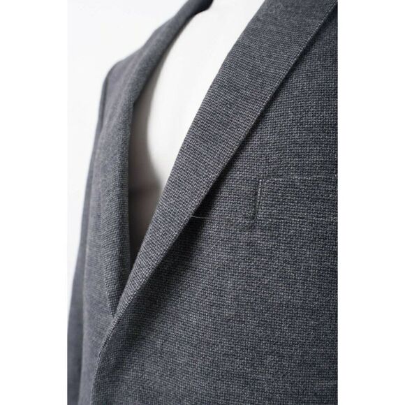 Harve Benard Mens Suit Jacket Blazer Sport Coat Sz 44R 44 Black Gray cotton NWOT - Picture 2 of 7